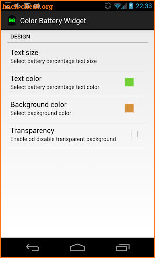 Color Battery Widget screenshot
