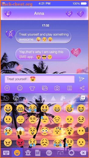 Color Beach Emoji Keyboard screenshot
