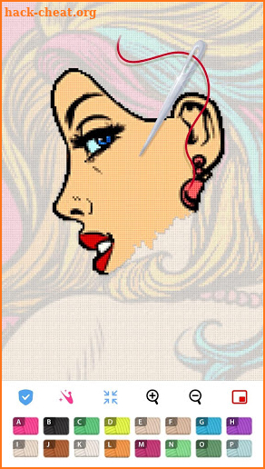 Color by Letter - Sewing game  Cross stitch screenshot
