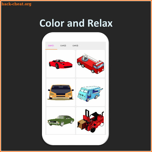 Color by Number - car - Pixel Art screenshot
