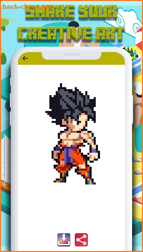 Color By Number DBZ Pixel Art images screenshot