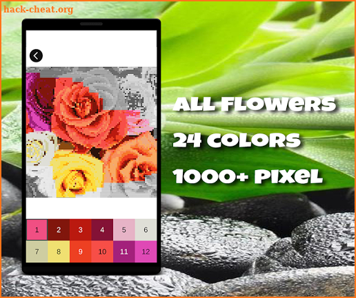 Color by Number: Flowers Pixel Art Game screenshot