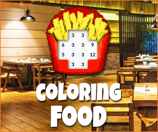 Color by Number Food Pixel Art screenshot