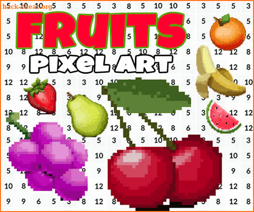 Color By Number: Fruit Pixel Art screenshot