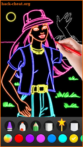Color By Number - Glow Drawing App screenshot