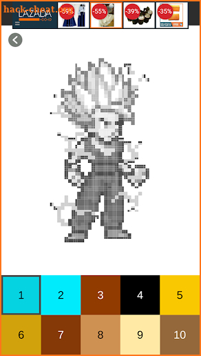 Color By Number : Goku Dragon Super Sandbox Pixel screenshot
