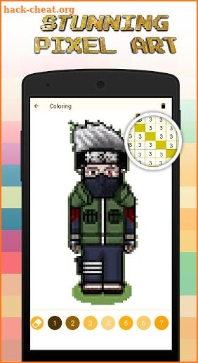 color by number Naruto Pixel Art screenshot
