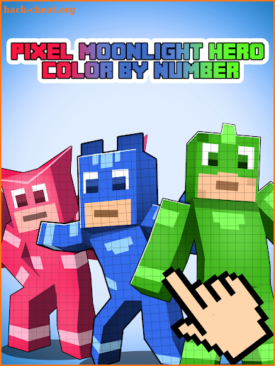 Color By Number Pixel Art Moonlight Hero screenshot