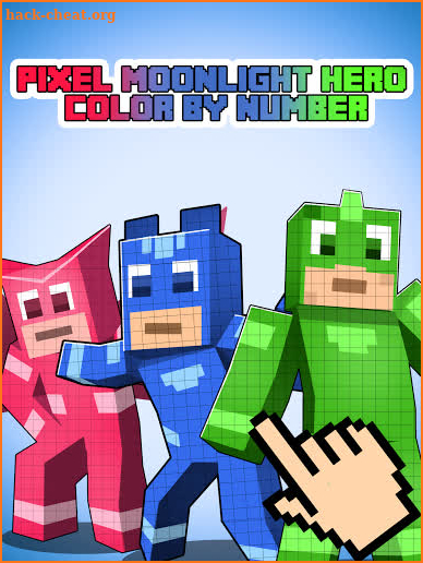 Color by Number Pixel Art Moonlight Superhero screenshot