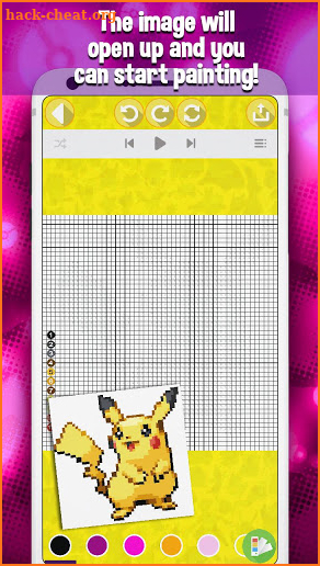 Color By Number Pixel Art Pokemon screenshot