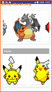 Color by Number Pokemon Pixel Art screenshot