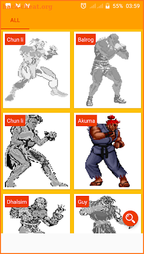 Color by Number Street Fighter : Pixel Art screenshot