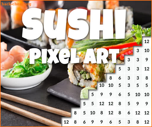Color By Number: Sushi Pixel Art screenshot