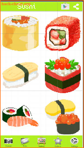 Color By Number: Sushi Pixel Art screenshot