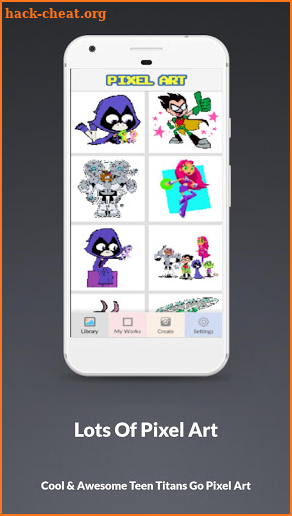 Color By Number Teen Titans Go Pixel Art Games screenshot
