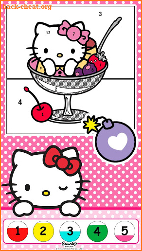 Color by Number with Hello Kitty screenshot