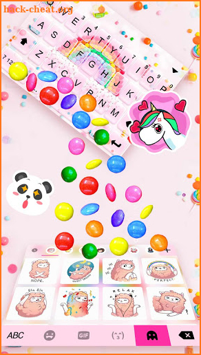 Color Candy Gravity Keyboard Background screenshot