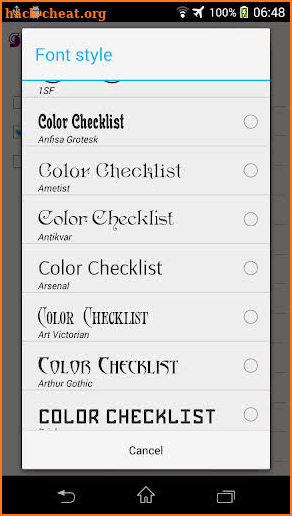 Color Checklist screenshot