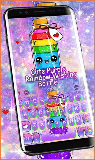 Color Cute Rainbow Wishing Bottle Keyboard Theme screenshot