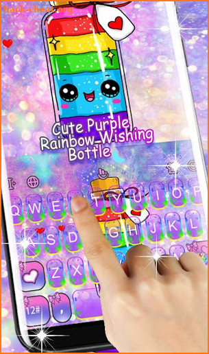 Color Cute Rainbow Wishing Bottle Keyboard Theme screenshot