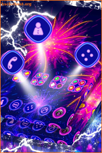 Color Fireworks Launcher Theme screenshot