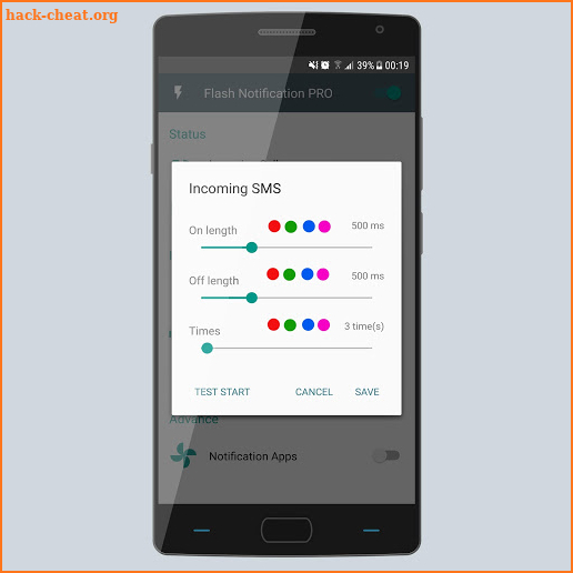 Color Flash Light Alert Calls & SMS colors screenshot
