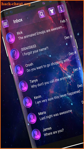 Color flash sms theme screenshot
