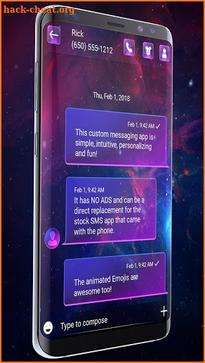 Color flash sms theme screenshot