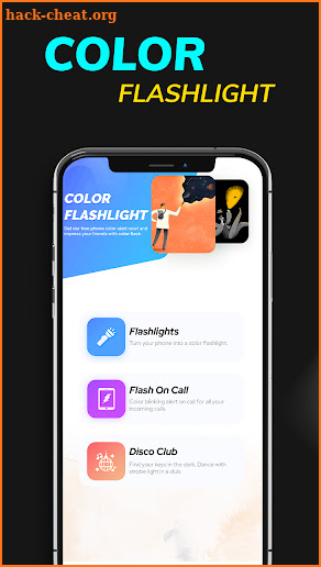 Color Flashlight : Flash On Call & sms Alert screenshot