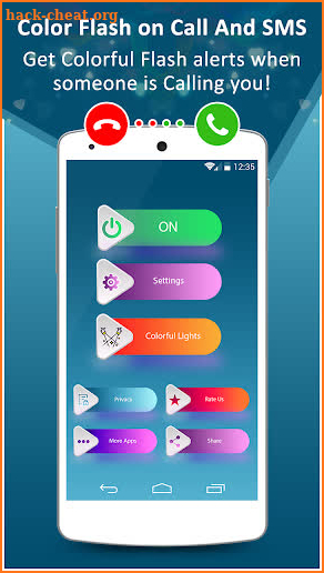 Color flashlight: Led, flash alerts on call & SMS screenshot