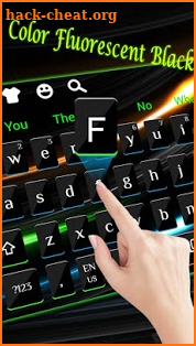 Color Fluorescent Black Keyboard  Theme screenshot