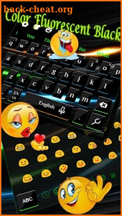 Color Fluorescent Black Keyboard  Theme screenshot