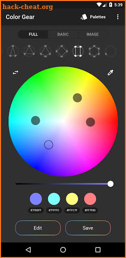 Color Gear — create harmonious color palettes screenshot