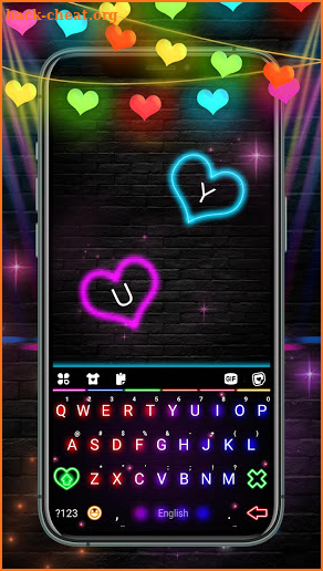 Color Lights Live Keyboard Background screenshot