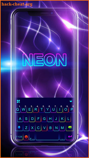 Color Neon Tech Keyboard Theme screenshot
