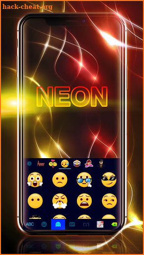Color Neon Tech Keyboard Theme screenshot