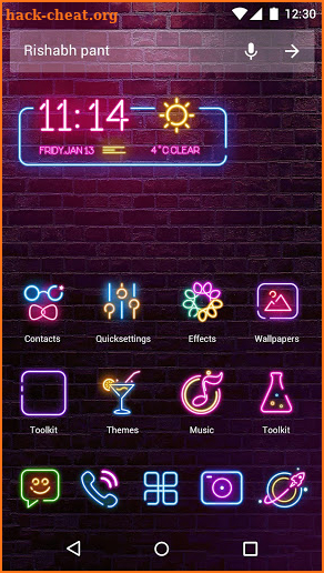 Color Phone Theme - Neon Night screenshot