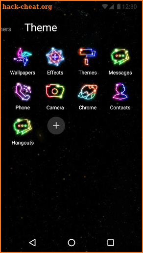 Color Phone Theme - Neon Night Star screenshot