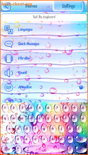 Color Rain Water Keyboard Live screenshot