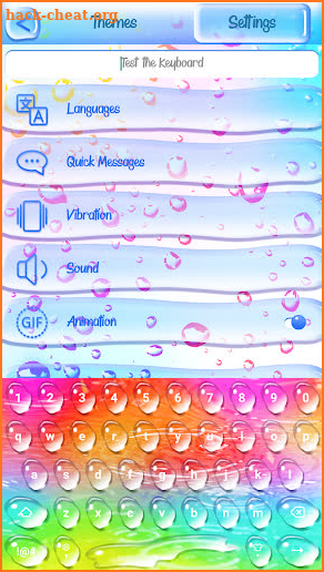 Color Rain Water Keyboard Live screenshot