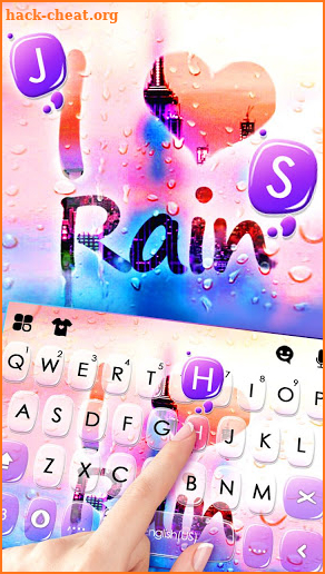 Color Raindrops Keyboard Theme screenshot