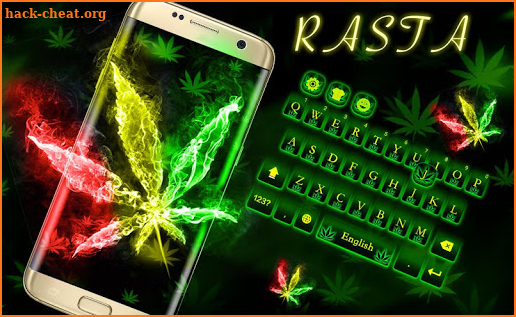 Color Rasta Weed Keyboard screenshot