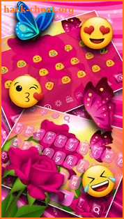Color Rose Butterfly Keyboard Theme screenshot