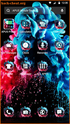 Color Smoke APUS Launcher theme screenshot