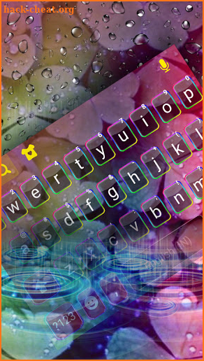 Color Water Drops Keyboard Background screenshot