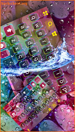 Color Water Drops Keyboard Background screenshot