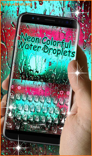 Color Water Drops Keyboard Theme screenshot