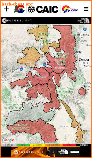 Colorado Avalanche Information Center (CAIC) screenshot