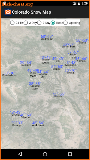 Colorado Snow Map screenshot