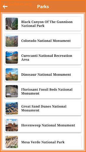 Colorado State and National Parks screenshot